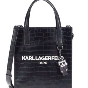 NWT - KARL LAGERFELD PARIS
Nouveau Croc Embossed Leather Tote